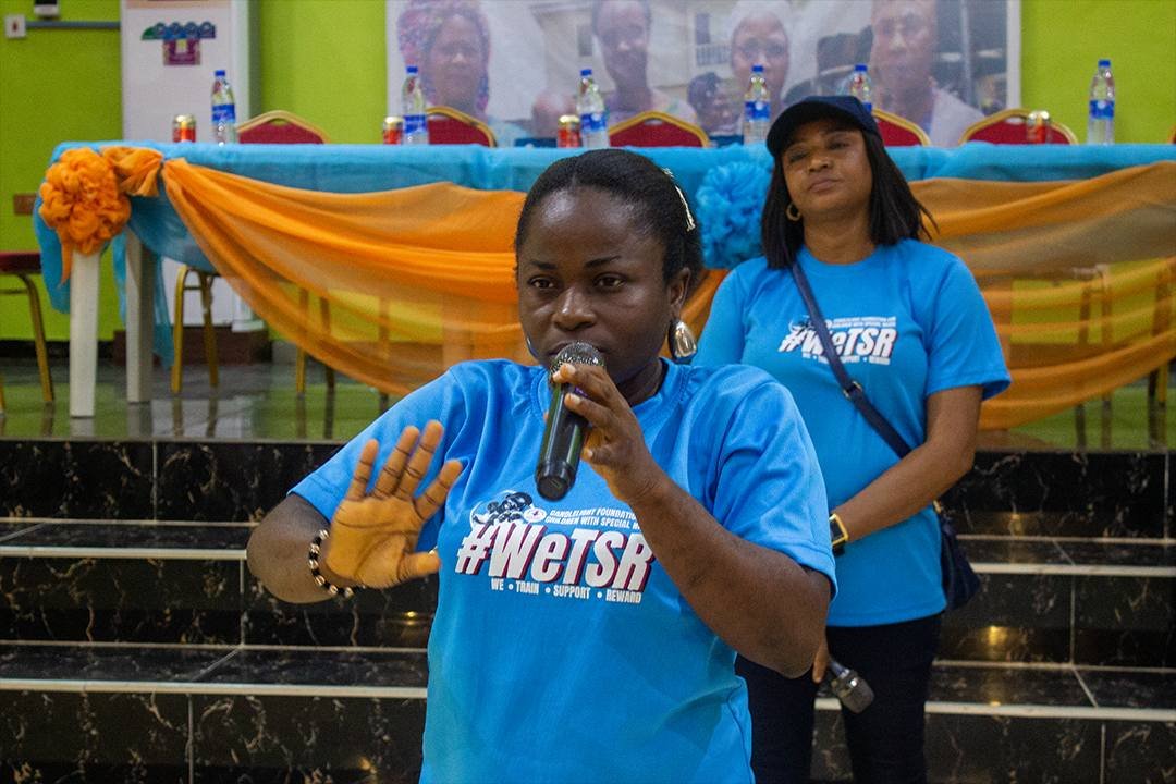 Therapist working with child and family